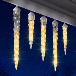 Christmas Lights LightShow 8-Light Classic White Shooting Star Varied Size Icicle Light Set 13 Christmas Lights LightShow 8-Light Classic White Shooting Star Varied Size Icicle Light Set -Christmas Lights Sales lightshow icicle lights 88058 31 1000