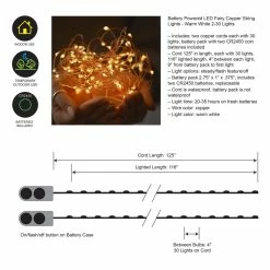 Christmas Lights LUMABASE 30-Light Warm White Battery Operated Mini Copper LED String Lights (2-Count) -Christmas Lights Sales lumabase christmas novelty lights 64902 fa 1000