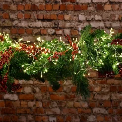 Christmas Lights LUMABASE 5 Ft. 100-Light LED White Firecracker String Lights With Silver Cord (2-Pack) -Christmas Lights Sales lumabase christmas novelty lights 65002 44 1000