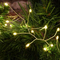 Christmas Lights LUMABASE 5 Ft. 100-Light LED White Firecracker String Lights With Silver Cord (2-Pack) -Christmas Lights Sales lumabase christmas novelty lights 65002 fa 1000