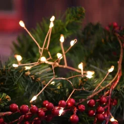 Christmas Lights LUMABASE 100-Light Bulb LED Warm White Light Bulb With Copper Wire, Battery Operated Firecracker Fairy String Lights (Set Of 2) -Christmas Lights Sales lumabase christmas novelty lights 65102 1f 1000