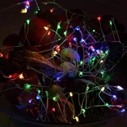 Christmas Lights LUMABASE 100-Light LED Battery Operated Multi-color Flashing Firecracker Fairy String Lights -Christmas Lights Sales lumabase christmas novelty lights 65202 4f 1000