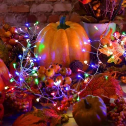 Christmas Lights LUMABASE 100-Light LED Battery Operated Multi-color Flashing Firecracker Fairy String Lights -Christmas Lights Sales lumabase christmas novelty lights 65202 76 1000