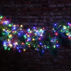 Christmas Lights LUMABASE 100-Light LED Battery Operated Multi-color Flashing Firecracker Fairy String Lights -Christmas Lights Sales lumabase christmas novelty lights 65202 fa 1000