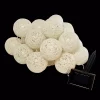 Christmas Lights LUMABASE 20-Light Warm White Solar Cotton Globe Lights (1-Pack)