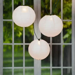 Christmas Lights LUMABASE 10 In. 10-Light White Paper Lantern String Lights -Christmas Lights Sales lumabase christmas string lights 24010 c3 1000