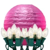 Christmas Lights LUMABASE 10 In. 10-Light Fuchsia Paper Lantern String Lights -Christmas Lights Sales lumabase christmas string lights 24110 64 1000