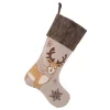 Indoor Christmas Decorations Manor Luxe 20 In. Cozy Reindeer Christmas Stocking
