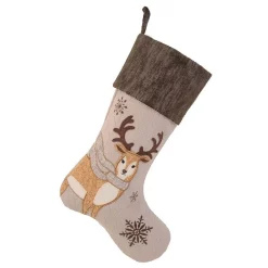 Indoor Christmas Decorations Manor Luxe 20 In. Cozy Reindeer Christmas Stocking