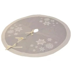 Christmas Tree Decorations Manor Luxe 56 In. Glistening Snow Christmas Tree Skirt