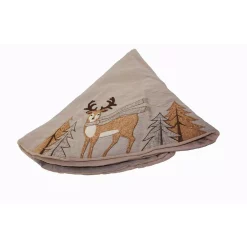Christmas Tree Decorations Manor Luxe 56 In. Cozy Reindeer Christmas Tree Skirt