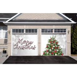 Outdoor Christmas Decorations My Door Decor 7 Ft. X 8 Ft. Merry Christmas Tree-Christmas Garage Door Decor Mural For Split Car Garage -Christmas Lights Sales my door decor christmas flags 285901xmas 025 4f 1000