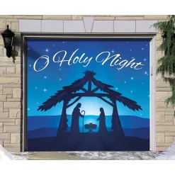 Outdoor Christmas Decorations My Door Decor 7 Ft. X 8 Ft. Nativity Scene O’Holy Night-Christmas Garage Door Decor Mural For Single Car Garage -Christmas Lights Sales my door decor christmas flags 285903xmas 018 4f 1000