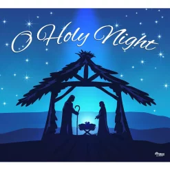 Outdoor Christmas Decorations My Door Decor 7 Ft. X 8 Ft. Nativity Scene O’Holy Night-Christmas Garage Door Decor Mural For Single Car Garage