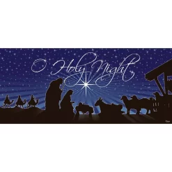 Outdoor Christmas Decorations My Door Decor 7 Ft. X 16 Ft. Nativity O’Holy Night Christmas Garage Door Decor Mural For Double Car Garage