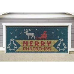 Outdoor Christmas Decorations My Door Decor 7 Ft. X 16 Ft. Christmas Sweater Christmas Garage Door Decor Mural For Double Car Garage -Christmas Lights Sales my door decor christmas flags 285905xmas 010 4f 1000