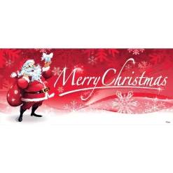 Outdoor Christmas Decorations My Door Decor 7 Ft. X 16 Ft. Santa’s Merry Christmas Garage Door Decor Mural For Double Car Garage