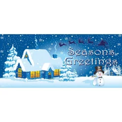 Outdoor Christmas Decorations My Door Decor 7 Ft. X 16 Ft. Winter Wonderland Christmas Garage Door Decor Mural For Double Car Garage