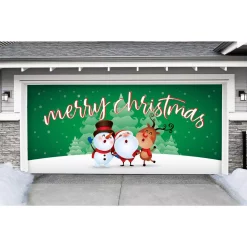 Outdoor Christmas Decorations My Door Decor 7 Ft. X 16 Ft. Christmas Characters Merry Christmas-Christmas Garage Door Decor Mural For Double Car Garage -Christmas Lights Sales my door decor christmas flags 285905xmas 016 4f 1000