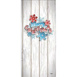 Outdoor Christmas Decorations My Door Decor 36 In. X 80 In. Christmas Wreath-Christmas Front Door Decor Mural