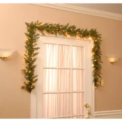Christmas Greenery National Tree Company 9 Ft. Pre-Lit Dunhill Fir Garland With Clear Lights -Christmas Lights Sales national tree company christmas garland du 9alo 1 31 1000