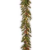 Christmas Greenery National Tree Company 9 Ft. X 12 In. Frosted Pine Berry Collection Garlands With Cones, Red Berries, Silver Glittered Eucalyptus Leaves -Christmas Lights Sales national tree company christmas garland fpb 300 9b 1 64 1000