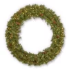 Christmas Greenery National Tree Company 96 In. Garwood Spruce Wreath With Warm White LED Lights -Christmas Lights Sales national tree company christmas wreaths gw1 300l 96w 64 1000