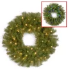 Christmas Greenery National Tree Company 24″ Norwood Fir Wreath With Battery Operated Dual Color LED Lights -Christmas Lights Sales national tree company christmas wreaths nf 304d 24wb 1 64 1000