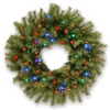 Christmas Greenery National Tree Company 24 In. Norwood Fir Artificial Wreath With Multicolor LED Lights -Christmas Lights Sales national tree company christmas wreaths nf 309l 24w 1 64 1000