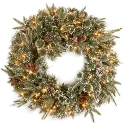 Christmas Greenery National Tree Company 24 In. Liberty Pine Artificial Christmas Wreath With Clear Lights