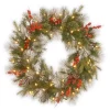Christmas Greenery National Tree Company 30 In. Battery Operated LED Lights Wintry Berry Wreath -Christmas Lights Sales national tree company christmas wreaths pewt 300 30wb 1 64 1000