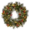 Christmas Greenery National Tree Company 24 In. Wintry Pine Artificial Wreath With Clear Lights -Christmas Lights Sales national tree company christmas wreaths wp1 300 24w 1 64 1000