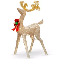 Outdoor Christmas Decorations National Tree Company 48 In. Reindeer Decoration With Clear Lights