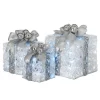 Outdoor Christmas Decorations National Tree Company 8 In., 10 In. And 12 In. Glittered White Gift Boxes With 70 Cool White Twinkle LED Lights (Set Of 3) -Christmas Lights Sales national tree company christmas yard decorations df 07004l 64 1000