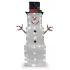 Outdoor Christmas Decorations National Tree Company 42 In. Frosted White Fabric With Glitter Square Snowman With 120 Cool White LED Lights -Christmas Lights Sales national tree company christmas yard decorations df 120005l 64 1000
