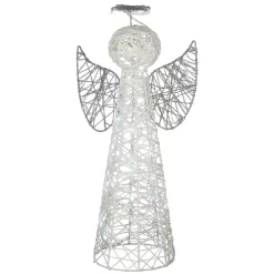 Outdoor Christmas Decorations National Tree Company 24 In. Pre-Lit Angel Cone Tree