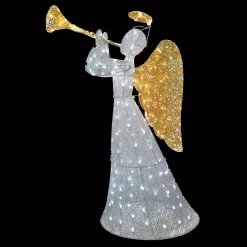 Outdoor Christmas Decorations National Tree Company 60 In. Angel Decoration With LED Lights