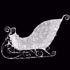 Outdoor Christmas Decorations National Tree Company 60 In. Santa’s Sleigh With LED Lights