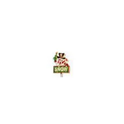 Outdoor Christmas Decorations National Tree Company Pre-Lit 35 In. Snowman With SNOW Sign