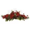 Indoor Christmas Decorations Nearly Natural 30 In. Holiday Hydrangea Candelabrum -Christmas Lights Sales nearly natural christmas candles holders 4659 64 1000
