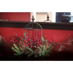 Indoor Christmas Decorations Nearly Natural Pine Berry Birdhouse Candelabrum -Christmas Lights Sales nearly natural christmas candles holders 4814 1f 1000