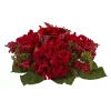 Indoor Christmas Decorations Nearly Natural 6 In. Hydrangea And Berry Candelabrum -Christmas Lights Sales nearly natural christmas candles holders 4877 64 1000