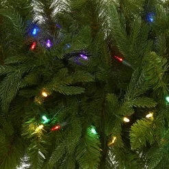 Christmas Greenery Nearly Natural 6 Ft. X 18 In. Pre-Lit Christmas Pine Extra Wide Artificial Garland With 100 Multi-Colored LED Lights -Christmas Lights Sales nearly natural christmas garland 4460 4f 1000