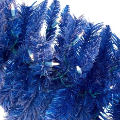Christmas Greenery Nearly Natural 6 Ft. Pre-Lit Blue Artificial Christmas Garland With 50 Warm White Lights -Christmas Lights Sales nearly natural christmas garland 4467 4f 1000