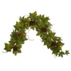 Christmas Greenery Nearly Natural 5 Ft. Unlit Fall Artificial Garland Pine Cones With Maple Leaf -Christmas Lights Sales nearly natural christmas garland 4499 64 1000