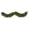 Christmas Greenery Nearly Natural 6 Ft. Battery Operated Pre-lit White Mountain Pine Artificial Garland With 35 White Warm LED Lights And Pinecones -Christmas Lights Sales nearly natural christmas garland w1101 64 1000
