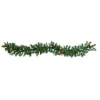 Christmas Greenery Nearly Natural 6 Ft. Battery Operated Pre-lit Mixed Pine And Pinecone Artificial Garland With 35 Clear LED Lights -Christmas Lights Sales nearly natural christmas garland w1103 64 1000