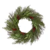Christmas Greenery Nearly Natural 20in. Cedar And Ruscus With Berries Artificial Wreath -Christmas Lights Sales nearly natural christmas wreaths 4362 64 1000