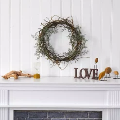 Christmas Greenery Nearly Natural 17 In. Frosted Twig Wreath -Christmas Lights Sales nearly natural christmas wreaths 4482 31 1000