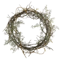 Christmas Greenery Nearly Natural 17 In. Frosted Twig Wreath